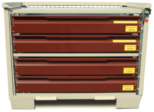 System-Gitterbox SGB - Mit 4 Schubladen und Sonderlackierung