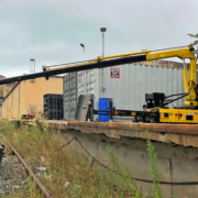 Track-O Mini Crawler Crane M7 auf Track-O Twin-Track 66