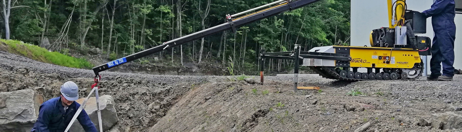 Track-O Mini Crawler Crane M7 auf Track-O Cross-Country