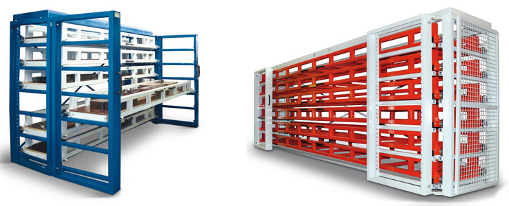 Cassette Drawer Rack offers storage space for long steel profiles